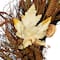 24" Unlit Autumn Harvest Artificial Cattail & Wheat Thanksgiving Wreath